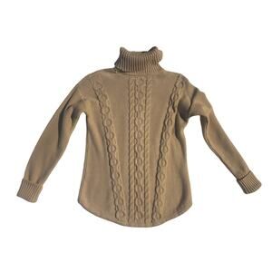 L.L. Bean Fisherman Cable Knit Turtleneck Sweater